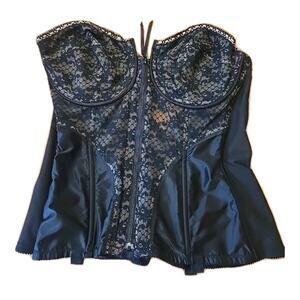 Vintage Lady Marlene Corset Bustier Black 40C Lace